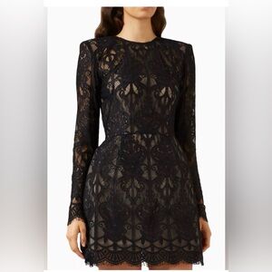 Bronx and Banco Elegant Black Lace Petitcoat Dress